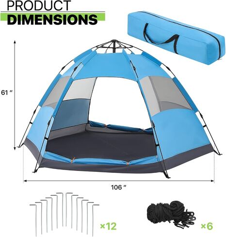 Magshion 2 Person Camping Tent with Carrying Bag Lightweight Weatherproof Backpacking Blue Outdoor Tent for Backpacking Hiking or Beach by Wakeman Outdoors in Saudi Arabia