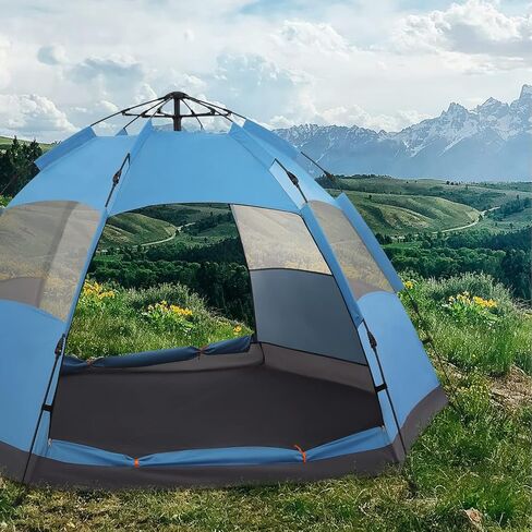 Magshion 2 Person Camping Tent with Carrying Bag Lightweight Weatherproof Backpacking Blue Outdoor Tent for Backpacking Hiking or Beach by Wakeman Outdoors in Saudi Arabia