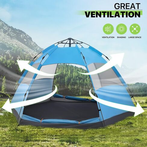 Magshion 2 Person Camping Tent with Carrying Bag Lightweight Weatherproof Backpacking Blue Outdoor Tent for Backpacking Hiking or Beach by Wakeman Outdoors in Saudi Arabia