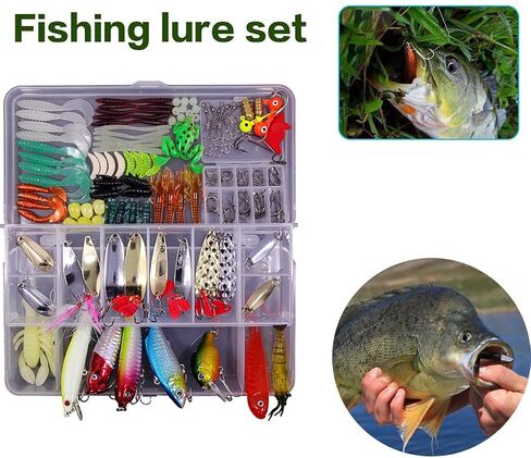 Fishing Lures Kit Tackle Box Lures Soft Hard Bait for Bass Trout Salmon in Saudi Arabia