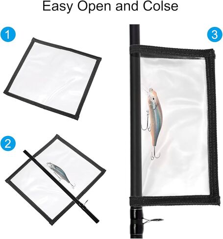 PATIKIL Fishing Lure Wrap, Durable PVC Lure Covers Fishing Hook Covers Bait Storage Easily See Lures Keep Fishing Safe in Saudi Arabia
