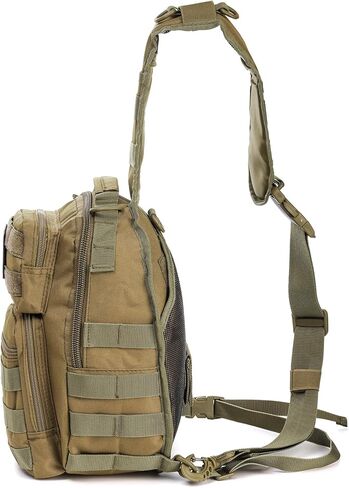 حقيبة ظهر بحمالة تكتيكية، حقيبة كتف عسكرية روفر مع رقعة العلم الأمريكي، حقيبة صدر كروس صغيرة EDC، حقيبة مجموعة مولي أسولت للرجال، في الهواء الطلق، حمل مخفي in Kuwait