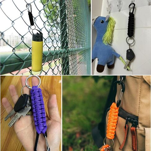 Paracord Keychain Carabiner for Men/Women, Heavy Duty Military Braided Key Chain Aluminum Key Clip for Keys，Camping，Hiking in Saudi Arabia