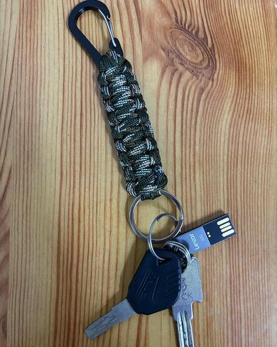 Paracord Keychain Carabiner for Men/Women, Heavy Duty Military Braided Key Chain Aluminum Key Clip for Keys，Camping，Hiking in Saudi Arabia