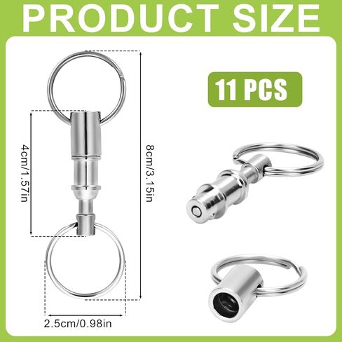 Quick Release Keychain, Detachable Dual Pull Apart Key Chain Quick Disconnect Keychain Snap Lock Holder Convenient in Saudi Arabia