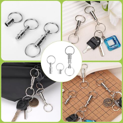 Quick Release Keychain, Detachable Dual Pull Apart Key Chain Quick Disconnect Keychain Snap Lock Holder Convenient in Saudi Arabia