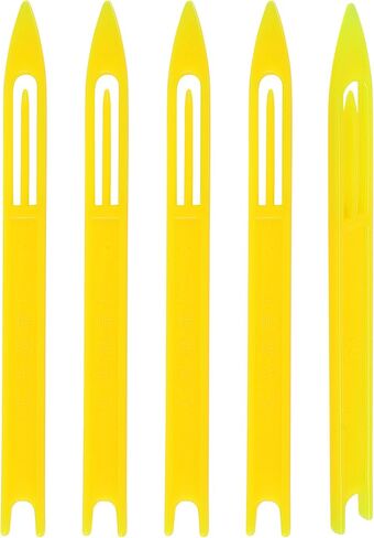 uxcell 5 Pcs Fishing Netting Needle Shuttles Kit Net Repair Needle Fishing Line Equipment Tool Plastic Cast Net Mending Sewing Needle Size:5# Yellow in Saudi Arabia