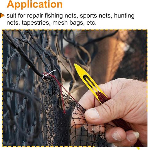 uxcell 5 Pcs Fishing Netting Needle Shuttles Kit Net Repair Needle Fishing Line Equipment Tool Plastic Cast Net Mending Sewing Needle Size:5# Yellow in Saudi Arabia