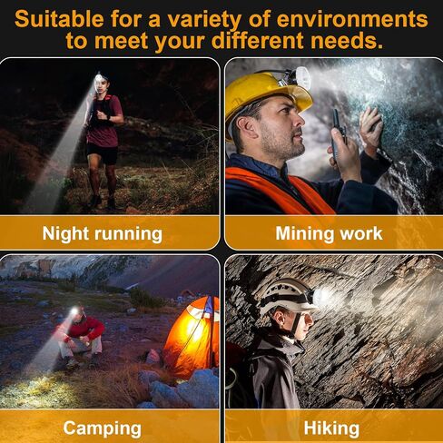 Superbright Mining Headlamp,Rechargeable Mining Light Waterproof Cap Lamp Safety Explosion Rroof Headlight KL6M.Plusfor Hunting Fishing Running in Saudi Arabia