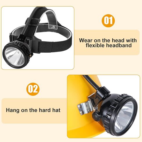 Superbright Mining Headlamp,Rechargeable Mining Light Waterproof Cap Lamp Safety Explosion Rroof Headlight KL6M.Plusfor Hunting Fishing Running in Saudi Arabia