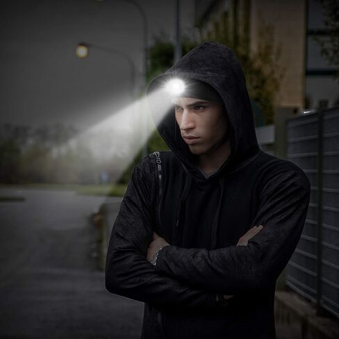 Syhood 4 Pieces Christmas Unisex 5 Led Knitted Winter Flashlight Beanie Cap Knit Men Headlamp Hat in Saudi Arabia