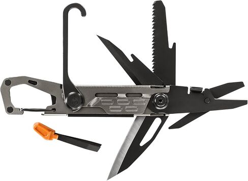 Gerber Gear Gear Stake Out 11-in-1 Multi-tool - 2.2" Plain Edge Blade, Tent Stake Puller, Carabiner Carry - EDC Gear and Equipment - Silver in Saudi Arabia