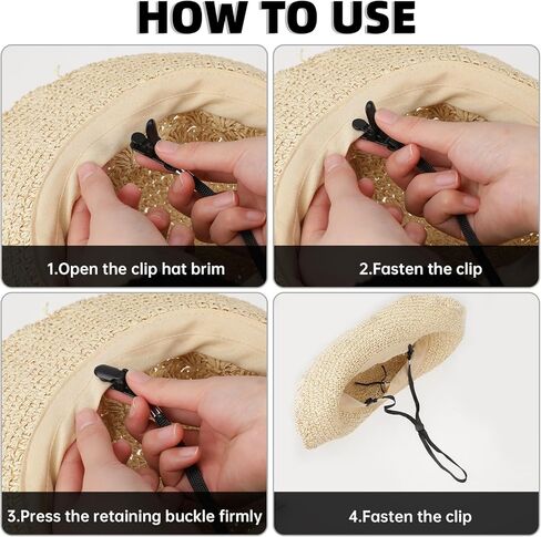 5 Pcs Adjustable Hat Strap Clips Hat Chin Cord, Elastic Hats Hat Strap Clips Anti-Lost Cap Strap Clips in Saudi Arabia