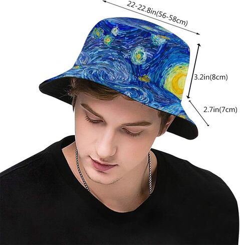 Bucket Hat for Women Men, Fashion Print Outdoor Beach Hat Packable Sun Cap for Travel Hiking in Kuwait