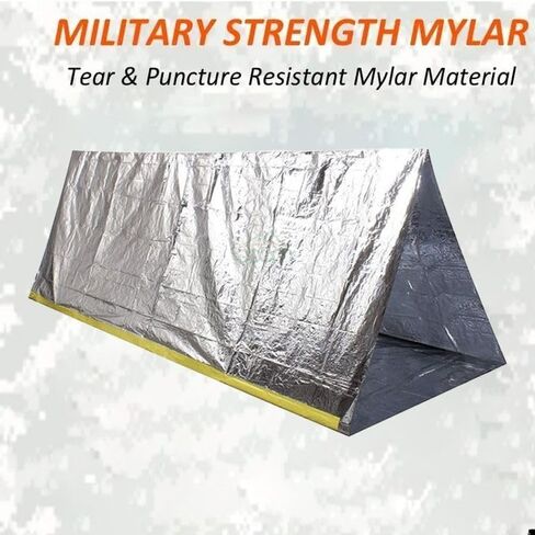 Emergency Shelter – 2 Person Survival Tent (7.4 oz) – Life Tent, Emergency Shelter, Tube Tent, Survival Tarp Premium Survival Gear Emergency Tent, Storm Shelter, and Bivy Tent for Camping Essentials in Saudi Arabia
