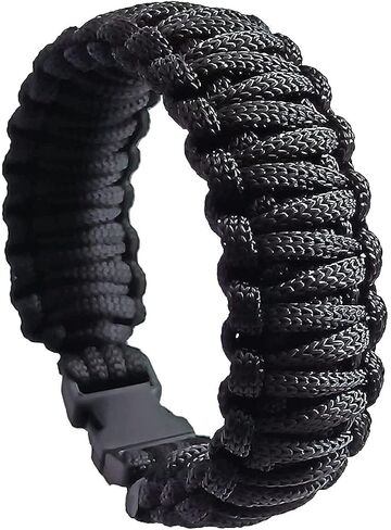 EbL-1 Paracord Survival Bracelet King Cobra Style - With Side Release Buckle - Handmade, One Size, Nylon, NO in Saudi Arabia