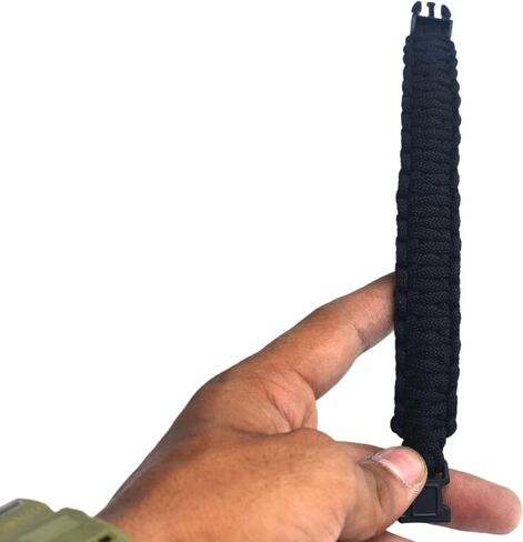 EbL-1 Paracord Survival Bracelet King Cobra Style - With Side Release Buckle - Handmade, One Size, Nylon, NO in Saudi Arabia