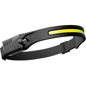 LED Headlamp/Rechargeable Headlamp Flashlight with 5 Modes/Motion Sensor/Waterproof 350 Lumen LED 230 Wide Beam/Outdoor and Safety Perspectives Induction for Running Camping Repairing