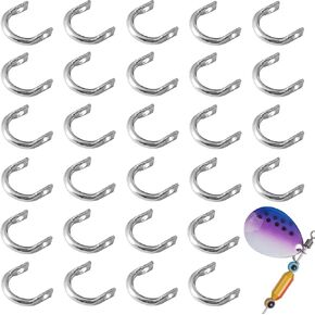 الصيد Clevis Easy Spin Spinner Clevis، 160 قطعة من الروابط النحاسية على شكل حرف U شفرة دوارة لإغراء ملعقة الصيد Spinnerbait أجزاء الإكسسوارات الدوارة المضمنة لصنع المياه العذبة والمياه المالحة