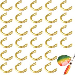 Fishing Clevis Easy Spin Spinner Clevis,160pcs U-Shaped Brass Links Spinner Blade Clevis for Lure Fishing Spoon Spinnerbait Parts Accessory Inline Spinner Making Freshwater Saltwater