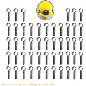 Helmet Clips for Headlamp, XBD Headlight Hook Easily Mount Head light Holder on Narrow-Edged Helmet, Hardhat and Safety Cap. (50pcs Pack)