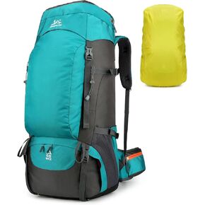 حقيبة ظهر للتخييم والمشي لمسافات طويلة مقاومة للماء 50L/60L/65L مع غطاء للمطر، حقيبة نهارية للسفر رياضية خفيفة الوزن في الهواء الطلق in Kuwait