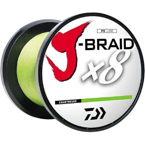 Daiwa J-Braid Grand X8, Bulk, Chartreuse, Mono Dia.= 8lb.