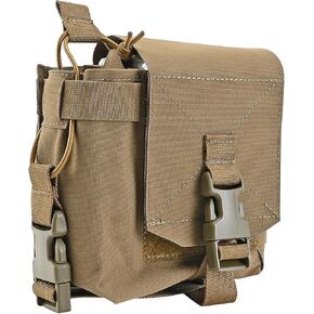MOLLE GP Admin Pouch, Tactical Utility Pouch with Dual Compartments and Open-Top Side Pocket for Radio, Magazines, Water Bottle, IFAK Storage, Chest Rig Belt Backpack Compatible in Saudi Arabia