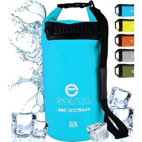 Dry Bag Floating Cooler - Roll Top Insulated Backpack – Portable, Collapsible, Waterproof with Padded Shoulder Strap - Perfect for Kayaking Fishing Beach Hiking -15L