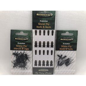 Hemingway's Evolution Black Stonefly Tying Set