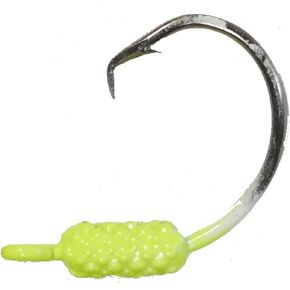 Yellowtail Snapper Weighted Circle Hook Jigs - (Chartreuse) 4/0 Hook - 1/16 oz - 25 Pack