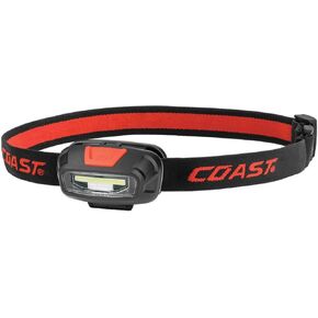 Coast® FL13 255 Lumen Dual Color (White & Red) LED Headlamp, Batteries & Hard Hat Clips Included, Red in Kuwait