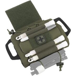 Rapid Tear-Away First Aid Kit Pack Two-Piece System Tactical IFAK Pouch Medical Pouches Emergency Survival Bag Mounted by hook & Loop