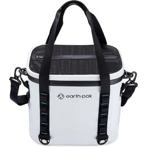 Earth Pak Heavy Duty Waterproof 20-Can Soft Cooler Bag for Camping, Kayaking, Beach Trips - Mesh Bag Insert Included (Light Grey, 20 Can) in Kuwait