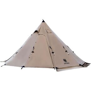 OneTigris Northgaze Canvas Hot Tent with Stove Jack, Wind-Proof Fire-Retardant, Durable 4 Season Camping Pyramid Teepee Tent for 2~4 Person