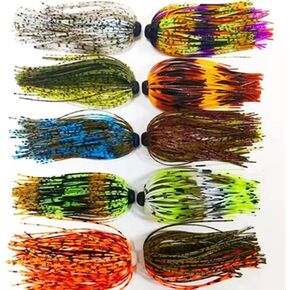 pack of 12 Colorful Silicone Skirts Streamer Spinnerbaits Buzzbait Fishing Bait Lures