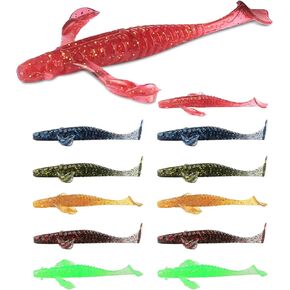3" Paddle Tail Swimbaits - Enhanced TPE Soft Plastic Lures for Bass, Trout, Crappie, Walleye - Ideal for Texas Rig, Drop Shot, Shaky Head & Split Shot