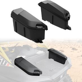 Side Bed Cargo Storage Box for Can-Am Maverick R 2024, 13.5L Removable Rear Cargo Box Bed Trunk Storage Tools Bin for Can Am Maverick R X XRS 2024 Accessories, Replace OEM #715007372, 2 PCS
