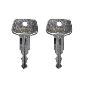N212 Errebi Replacement Key,Thule car roof rack replacement key for Yakima and Thule Ski,Cargo Box,Roof,Carrier Racks and Crossbars-Codes N212 [2 pcs]