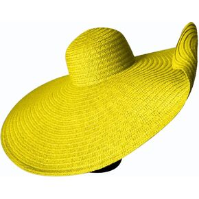 Oversized Beach Straw Hats for Women Extra Large Wide Brim Beach Hat Foldable Roll up Floppy Sun Hat