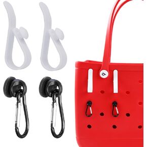 Inserts Hooks Accessories for Bogg Bag, Charms, Carabiner Key Holder, Pouch, Earphone Tassel Keychain, Cup Holder Attachment - Compatible with Simply Southern Rubber Beach Totes