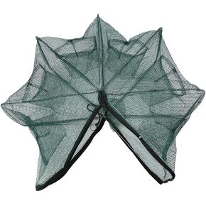 Crawfish Trap, 6/12 Holes Portable Folded Fishing Net Fish Shrimp Crayfish Crab Baits Cast Mesh Trap Automatic Cage Nylon Foldable Crab Fish Trap Cast