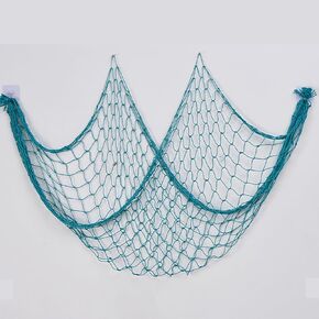 UCSAJI 2PCS 3.3ftx6.5ft شبكة صيد السمك الزخرفية نمط البحر الأبيض المتوسط ​​بحري الجدار شنقا الديكور تصوير ديكور شبكة السمك ديكور طاولة الحائط لتزيين حفلات عيد الميلاد (بيج)