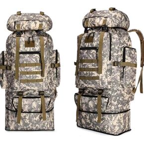 100L Waterproof Hiking Backpack Large Camping Hiking Daypack Adjustable Sport Bags Rucksack for Outdoor Traveling (Black)