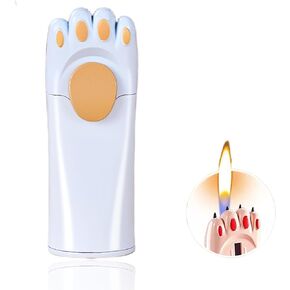 ولاعات بوتان لطيفة قابلة لإعادة الملء، ولاعة جمالية جميلة، هدايا فريدة للنساء، شموع مدفأة للتخييم والشواء (بدون وقود البوتان) (أسود) in Kuwait