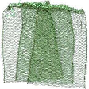 SEWACC 3pcs Fishing Net Bag Fish Landing Net Foldable Fishing Keep Net Catch Fish Mesh Bag for Fish Lobster Crab Fishing Supplies (Random Color)