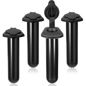 Kayak Flush Mount Fishing Boat Rod Holder with Cap - Plastic Fishing Tackle Accessory Tool for Kayak Boat Canoe Pole