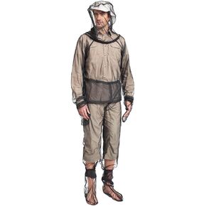 LIXADA Mesh Suit Set with Jacket Hood, Mitts, Socks & Storage Sack - Ultra-fine Net Mesh Clothing for Fishing Hiking Camping