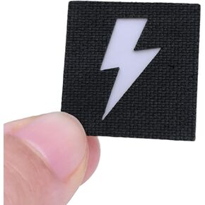 Mini Lightning Bolt Tactical Laser-Cut Patch [Black, White]