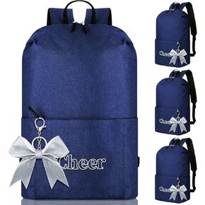 3 Set Cheer Backpack with Bow Keychain 3 Cheer Bag 3 Cheer Keychain Bulk for Cheerleaders Gifts Women